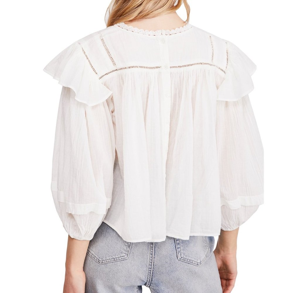 NWT Free People Ruffle Blouse - Picture 2 of 7